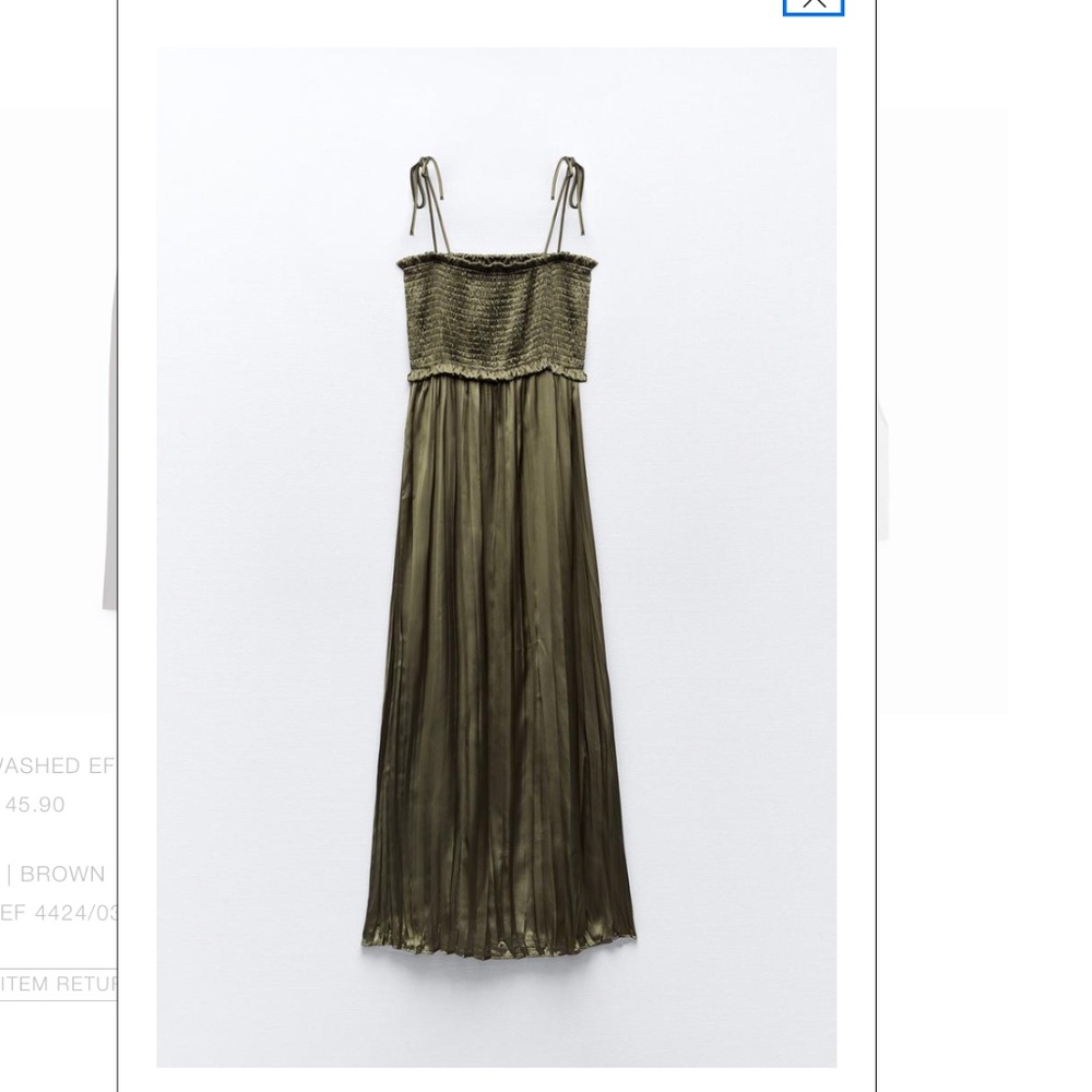 ZARA SATIN EFFECT MIDI DRESS